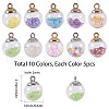Glass Ball Pendants GLAA-SC0001-07-2
