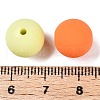 Rubberized Style Imitated Silicone Acrylic Beads MACR-T048-01B-07-3