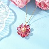 Glass Pendant Necklaces NJEW-MZ00112-05-1