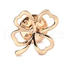 Hollow Clover Zinc Alloy Brooch for Women Dress Shawl JEWB-P010-02-1