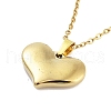 Heart 304 Stainless Steel Pendant Necklaces NJEW-G083-01A-G-1