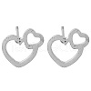 304 Stainless Steel Stud Earrings EJEW-M242-02D-P-1