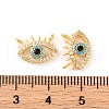 Brass Micro Pave Clear Cubic Zirconia Pendants KK-U017-05G-3