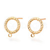 Brass Stud Earring Findings MAK-T011-13G-1