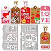 Valentine's Day Carbon Steel Cutting Dies Stencils DIY-WH0309-1515-1