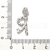 Rack Plating Brass Micro Pave Cubic Zirconia European Dangle Charms KK-L210-015P-R-3