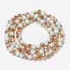 Electroplate Opaque Solid Color Glass Beads Strands EGLA-A034-P6mm-J-3