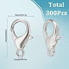 SOFPLATE 300Pcs Zinc Alloy Lobster Claw Clasps FIND-SP0001-27P-2