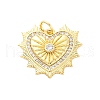 Brass Micro Pave Cubic Zirconia Pendants KK-D325-61G-03-1