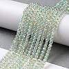 Electroplate Transparent Glass Beads Strands GLAA-H021-01B-FR07-3
