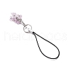 12Pcs Flower Transparent Acrylic Mobile Straps HJEW-JM03281-5
