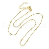 2.5MM Brass Round Ball Box Chain Necklaces NJEW-M108-38G-2