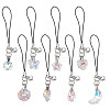 Glass Mobile Straps HJEW-HY00009-1