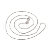 Anti-Tarnish Trendy Unisex Rhodium Plated 925 Sterling Silver Chain Necklaces STER-M034-B-19-5