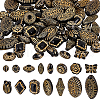   90Pcs 15 Styles Plating Acrylic Beads OACR-PH0004-25-1