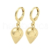 Cone Rack Plated Brass Leverback Dangle Earrings for Women EJEW-Z051-04G-1