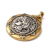 Brass with Cubic Zirconia Pendants KK-Z033-11AS-2