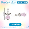 30Pcs Glass Pendant PALLOY-PH01669-2