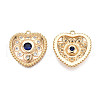 Brass Micro Pave Cubic Zirconia Pendants KK-N216-364-2