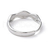 304 Stainless Steel Heart Beat Adjustable Rings RJEW-D006-16P-3