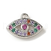 Brass Micro Pave Cubic Zirconia Charms KK-I276-40P-1