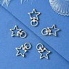 20Pcs 4 Styles Heart/Star Alloy Swivel Clasps FIND-YW0005-60-3