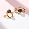 304 Stainless Steel Adjustable Open Cuff Rings RJEW-A071-02A-G-2