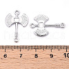 Alloy Double Axe Connector Charms X1-PALLOY-N176-125P-3