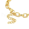 Rack Plating Brass Oval Link Bracelets for Women BJEW-B106-21G-3