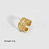 Elegant European and American Stainless Steel Cuff Ring for Women NZ5759-2-1