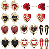 SUNNYCLUE 10 Styles Alloy Enamel Pendants ENAM-SC0005-60-1