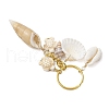 Ocean Style Natural Shell with Synthetic Turquoise Keychains KEYC-JKC01231-6