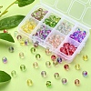 8 Colors Transparent Spray Painted Glass Bead GLAA-YW0001-45-5