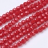 Faceted(32 Facets) Glass Beads Strands EGLA-J042-4mm-25-2