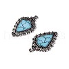 Synthetic Turquoise Pendants PALLOY-N157-037-3