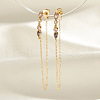 925 Sterling Silver Micro Pave Cubic Zirconia Stud Earrings EJEW-K284-04G-2