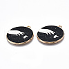 Eco-Friendly Alloy Enamel Pendants ENAM-Q437-040-NR-3