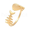 304 Stainless Steel Adjustable Open Cuff Rings for Women RJEW-Z089-04G-02-2