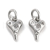 Brass Micro Pave Cubic Zirconia Charms KK-C051-06P-01-1