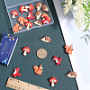 SUNNYCLUE 24Pcs 4 Styles Autumn Opaque Animal Resin Cabochons RESI-SC0002-87-3