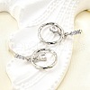 Brass Micro Pave Clear Cubic Zirconia Dangle Stud Earrings EJEW-M103-05P-3