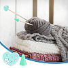  Silicone Heart & Synthetic Rubber Cone Knitting Needle Point Protectors DIY-NB0010-18-6