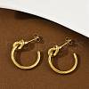 304 Stainless Steel knot Stud Earrings EJEW-S272-04G-1