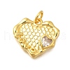Rack Plating Brass Micro Pave Cubic Zirconia Pendants KK-I716-09G-1
