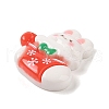 Animal Christmas Socking Theme Opaque Resin Decoden Cabochons RESI-S397-03E-2
