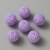 AB Color Plated Acrylic Rhinestone Beads OACR-WH0036-17E-1