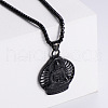 Retro Rock Punk Buddha Stainless Steel Pendant Necklaces OD3263-3-1