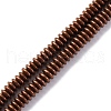 Electroplated Non-magnetic Hematite Beads Strands G-P571-B01-01C-1