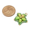 Handmade Glass Seed Beaded & Synthetic Dyed Imperial Jasper Beads Pendants PALLOY-MZ00752-04-2