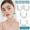 Beebeecraft 40Pcs 4 Style Brass Hoop Earrings Findings KK-BBC0002-41-2